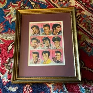 15th Anniversary Elvis One Dollar Stamp Sheet framed